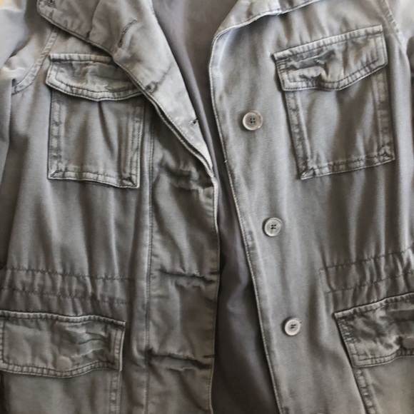 ECOTE Grey/Blue Cargo Jacket SIZE XS With buttons and pockets - Picture 14 of 15